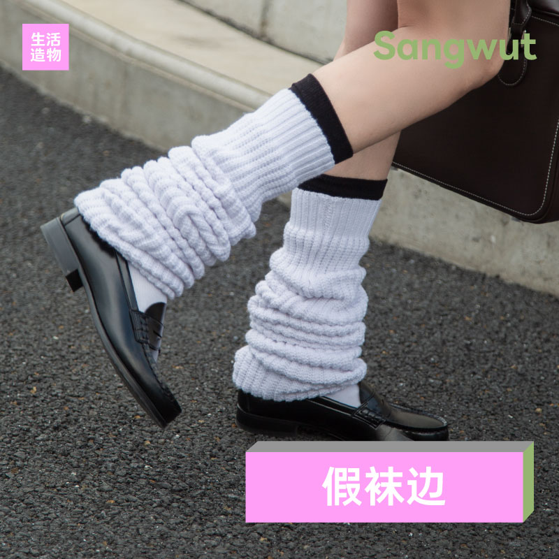 jk假袜边女穿搭配泡泡袜图片