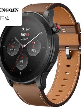 适用华为GT4GT5同款同款真皮表带watch4真皮GT2GT3男女保时捷款22