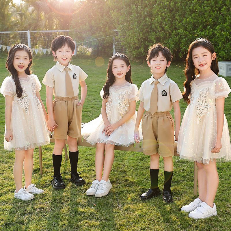 2025新款儿童礼服夏季主持人中大童男女款薄款蓬蓬裙幼儿园毕业
