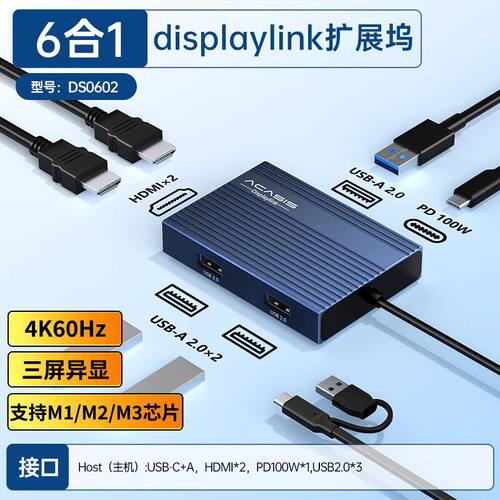 DisplayLink扩展坞M1/M2/M3苹果
