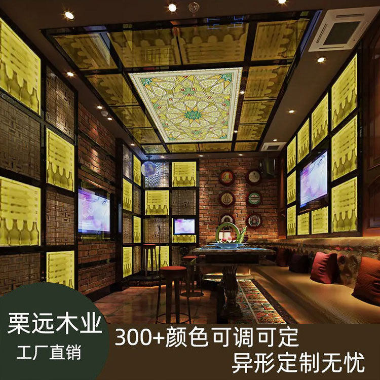 欧式美式红樱桃纯实木木饰面护墙板背景墙科技木kd饰面板