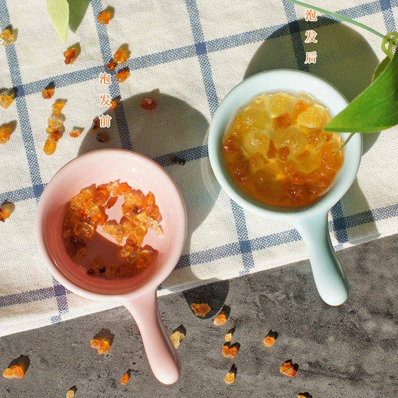 姐货天然桃胶500g一斤YZM装米粒大桃胶家碎农小家干可组合雪燕皂