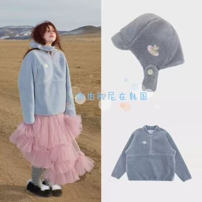 保暖毛绒刺绣摇粒绒卫衣外套