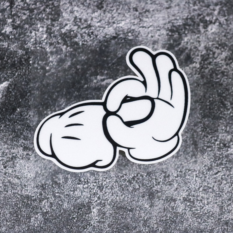 恶搞手势汽车贴纸OX内涵创意