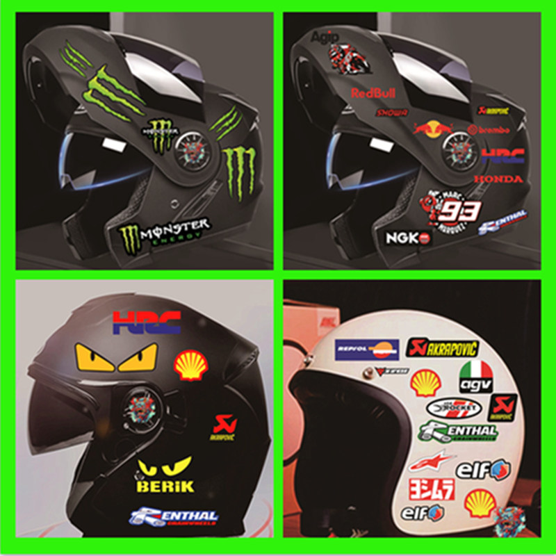 摩托车头盔贴纸机车赛车电动车安全头盔装饰贴画汽车贴纸防水防晒