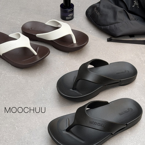 新品 MOOCHUU泰国进口正品厚底 防滑增高户外夏季EVA平底人字拖