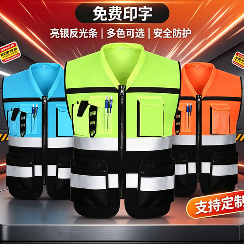 JNOOP反光背心定制免费印字