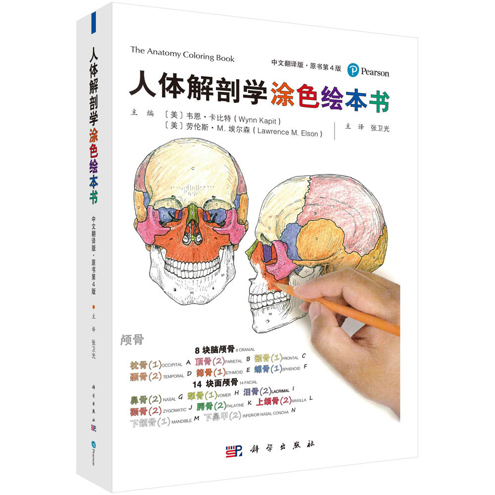 【京联】人体解剖学涂色绘本书 中文翻译版·原书第4版 (美)韦恩·卡比特 (美)劳伦斯·M.埃尔森 科学出版社书籍KX