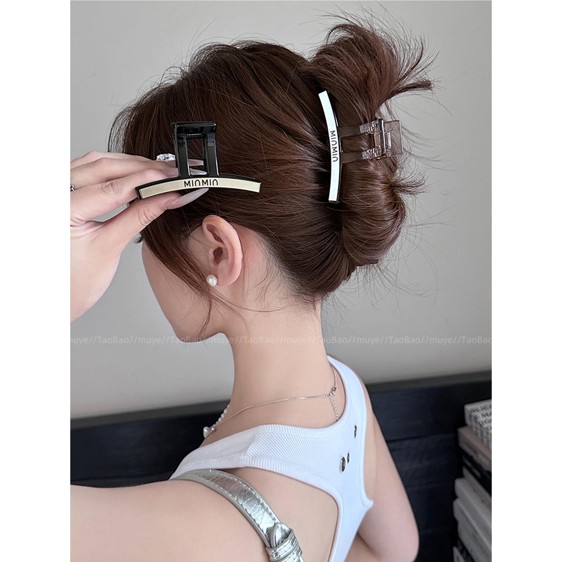 字母抓夹后脑勺盘发鲨鱼夹发夹发