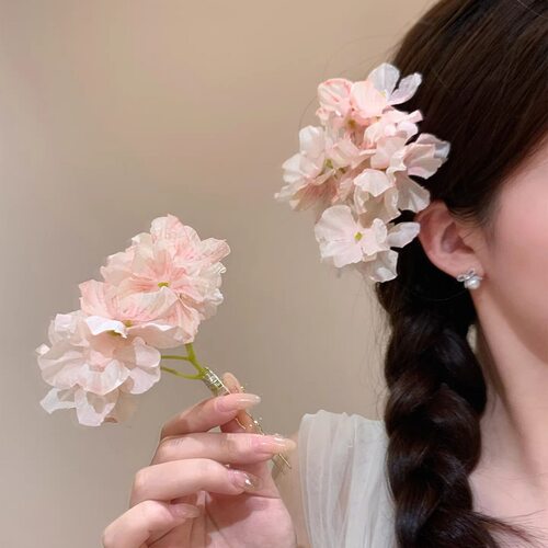 花朵发簪国风氛围感发钗