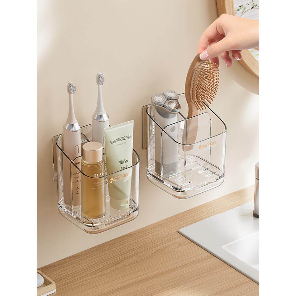 电动牙刷收纳架免打孔壁挂卫生间收纳神器家用放牙膏牙刷置物架