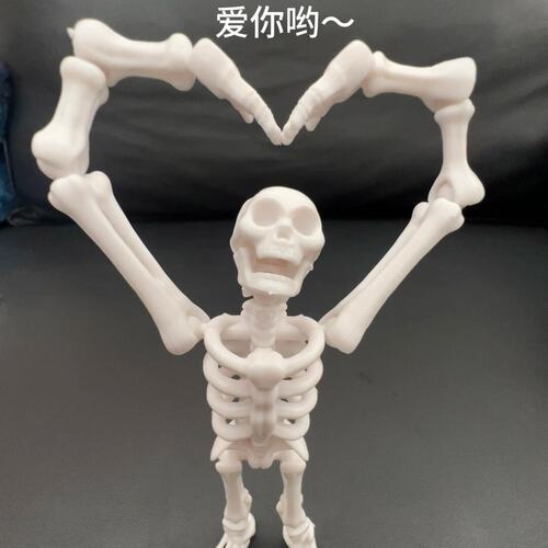 骷髅兵玩具手办积木模型多关节可动儿童diy动作整蛊搞笑挂件礼物