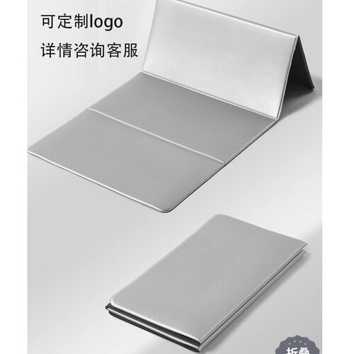 可折叠瑜伽垫浅灰色防滑健身垫不怕皱好擦洗便携运动垫健身房操课