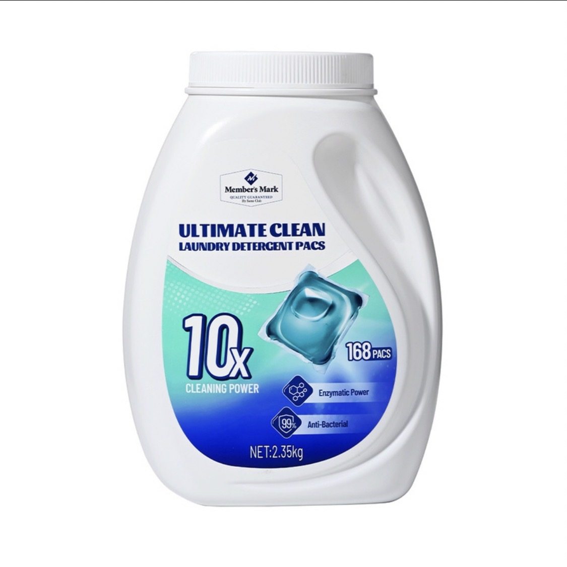 山姆代购MM深层洁净洗衣凝珠168颗酵素去污5倍浓缩洗衣液家庭装