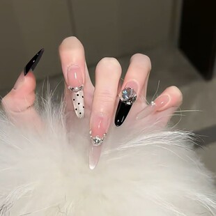 裸色穿戴甲手工短款冰透本甲色美甲成品贴片日常显白假指甲可拆卸