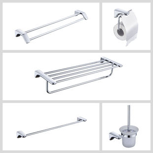 网红款 标加厚电镀浴巾架 5900 套装 现简约亮铬毛巾架特价