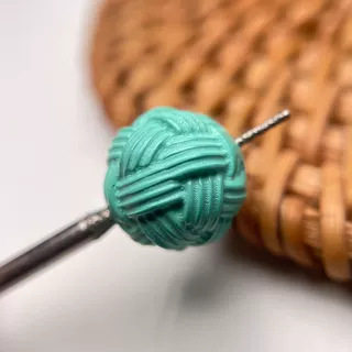 天然绿松石绣球珠弹珠散珠雕刻文玩珠链佛珠手链diy配件配饰民族