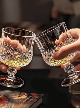 【3天内热销1379件】菱格红酒杯套装钻石酒杯浮雕脚杯葡萄酒复