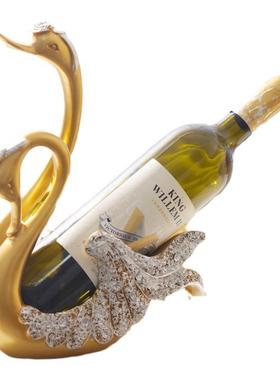 网红天鹅红酒架新款年轻人家用客厅摆件酒柜餐桌装饰品高颜值摆设