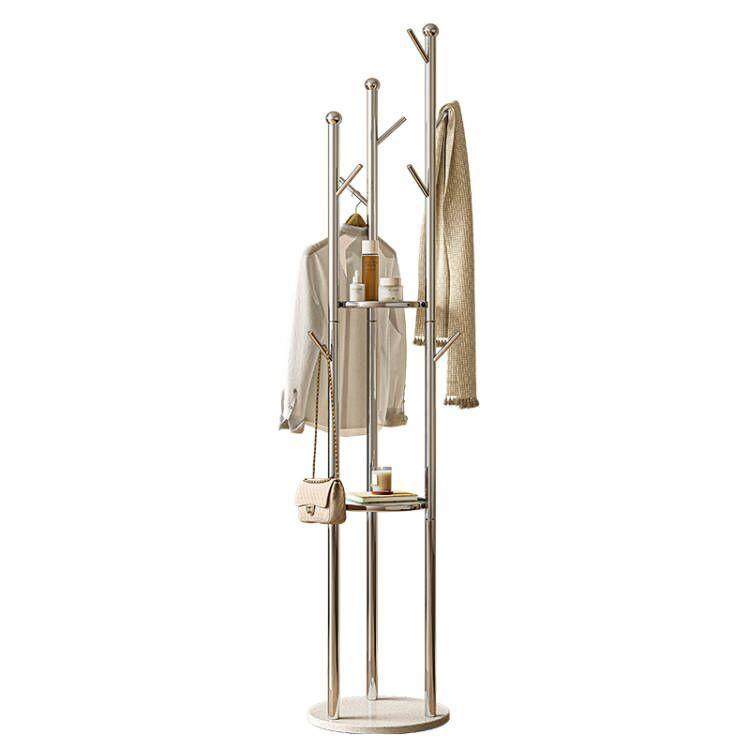 挂衣架客厅衣架落地卧室小型置物架挂衣服的架子立式轻奢衣帽架