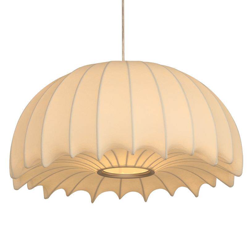 蚕丝吊灯水母圆形创意餐厅三头卧室个性中式灯笼乡村吧台茶楼灯具