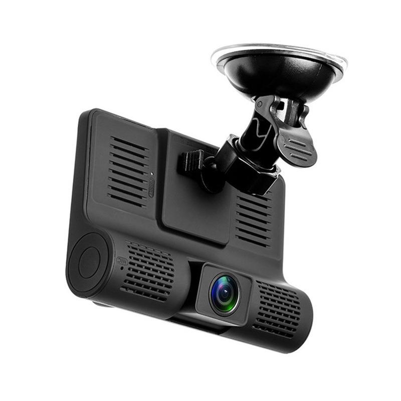 4寸3摄像头3dvr3录三录高清夜视1080p前后车载倒车影像DVR
