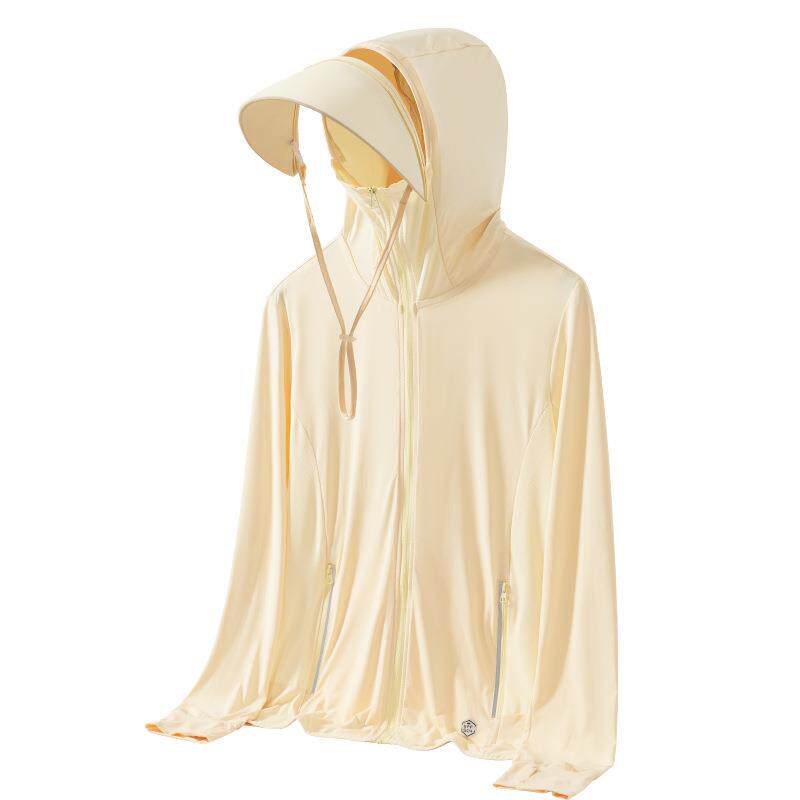 冰丝防晒衣女士夏季大帽檐可拆卸皮肤衣男户外运动速干防晒钓鱼服