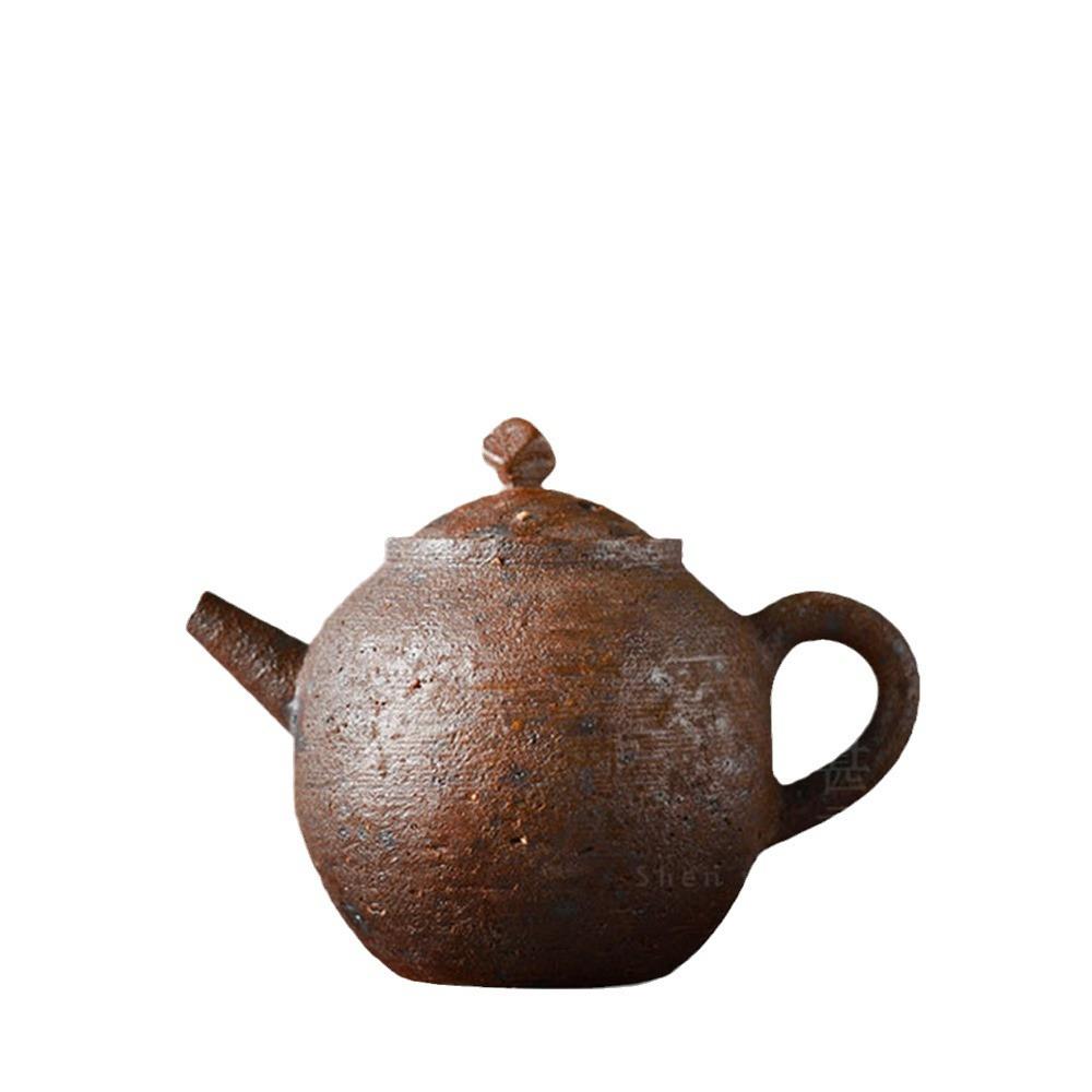 景德镇纯手工粗陶壶天然老岩泥柴烧台湾正把茶壶陶瓷泡茶壶古陶壶