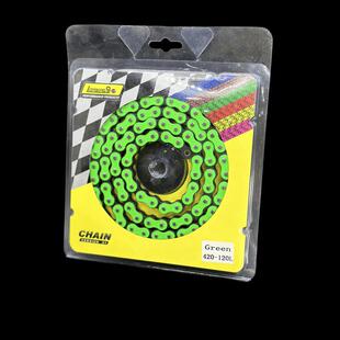 摩托车彩色烤漆420链条适用轻峰及泰国菲律宾部分车型非油封链条