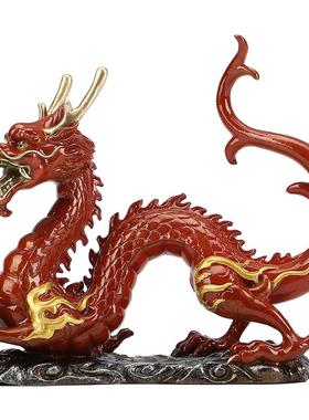 彩铜龙行天下摆件生肖龙祥龙家居办公室装饰开业礼品摆设