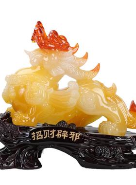 中式貔貅摆件皮休公司店铺开业吧台老板台装饰客厅酒柜礼品桌面
