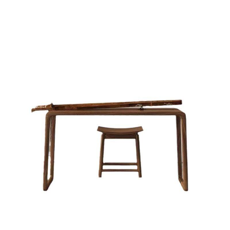 榆木仿古简约古琴桌凳共鸣中式全实木禅意古筝桌琴桌琴凳厂家