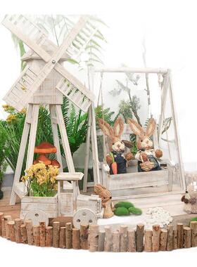 风车摆件户外庭院装饰摆设幼儿园微景观自然角田园风教室走廊布置