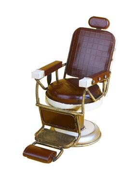 欧式简约工艺品摆件创意收银台铁皮美式理发店椅子模型家居收藏品