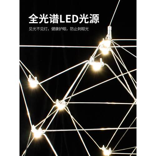 餐厅吊灯2024新款饭厅餐桌吧台长条光立方满天星创意艺术造型灯