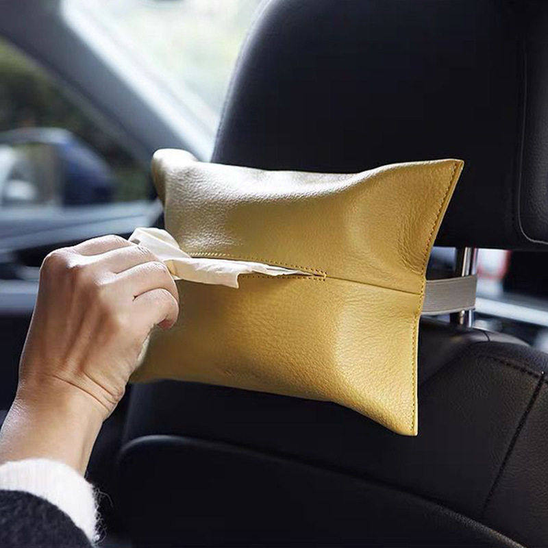 简约车载纸巾盒挂式轻奢皮革抽纸盒客厅厕所纸巾收纳盒含绑带,收纳整理,纸巾盒,淘宝优惠券,粉丝福利购,淘宝优惠卷