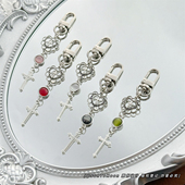 创意十字架复古爱心钥匙扣个性 情侣闺蜜背包挂件小众洛丽塔风挂饰