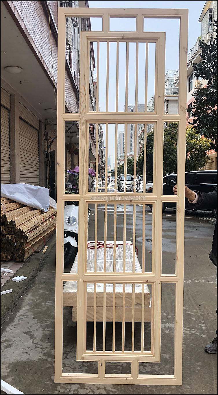 木雕隔断花格实木新中式镂空雕花仿古门窗屏风遮挡玄关吊顶背景墙