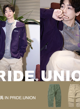 PRIDE*UNION骄傲集结日系经典亚洲裤型做旧磨破伐木工装裤卡哈特