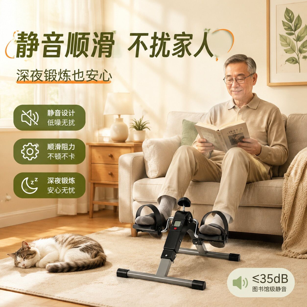 便携折叠免安装家用瘦腿健身踏板