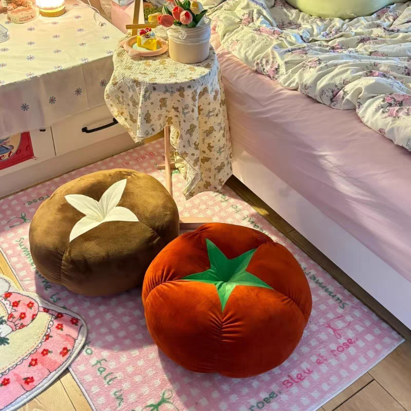 圆形番茄抱枕飘窗榻榻米