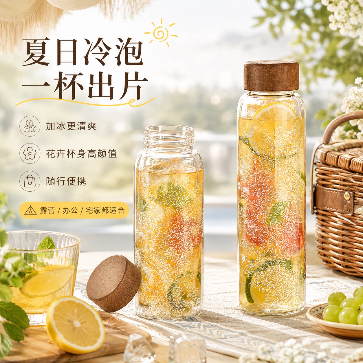 硼硅感温变色玻璃杯大容