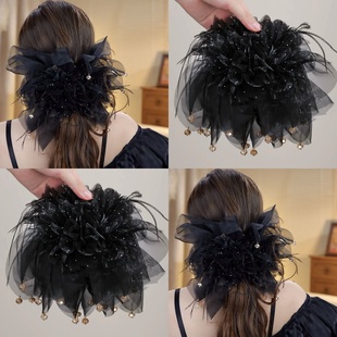 【公主的裙摆】仙贤遥抓夹时尚百搭头饰花朵羽毛大号显发量多发饰