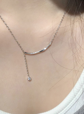微笑流苏项链女新款轻奢不掉色锁