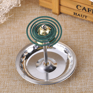 可伸缩不锈钢盘香架香薰檀香香盘香托 家用创意蚊香架蚊香托盘子