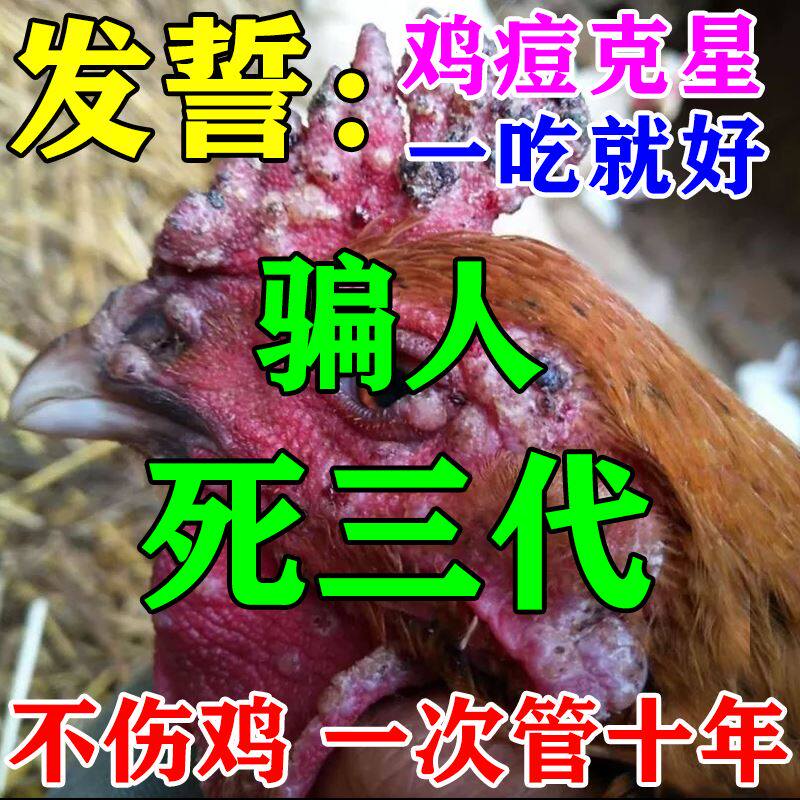 鸡痘专用药家禽格斗散特效药鸽痘新牧毒克预防治疗养鸡冠口角