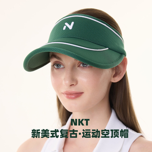 NKT运动空顶帽超透气网眼无顶帽夏天高尔夫球运动跑步遮阳防晒帽