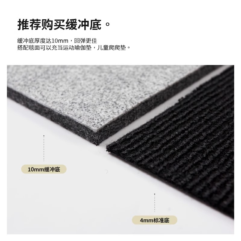 CCFARTS 可机洗地毯毯底防滑减震（2种厚度可选 请搭配毯面使用）