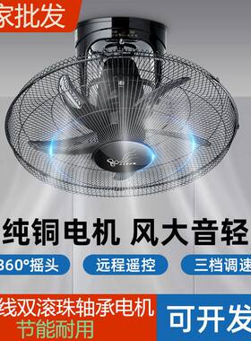 德国进口ASSAM20寸吊式天花吊顶楼顶扇商用360度旋转摇头吊扇遥控