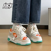 百搭厚底鞋 Lucx黄子弘凡明星同款 面包鞋 冬季 低帮板鞋 情侣男女时尚